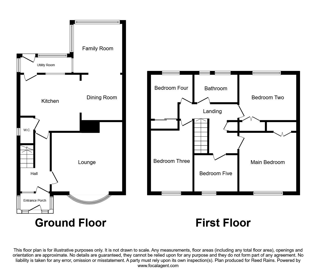 Floorplan of 5 bedroom Semi Detached House for sale, Farcroft Drive, Market Drayton, Shropshire, TF9