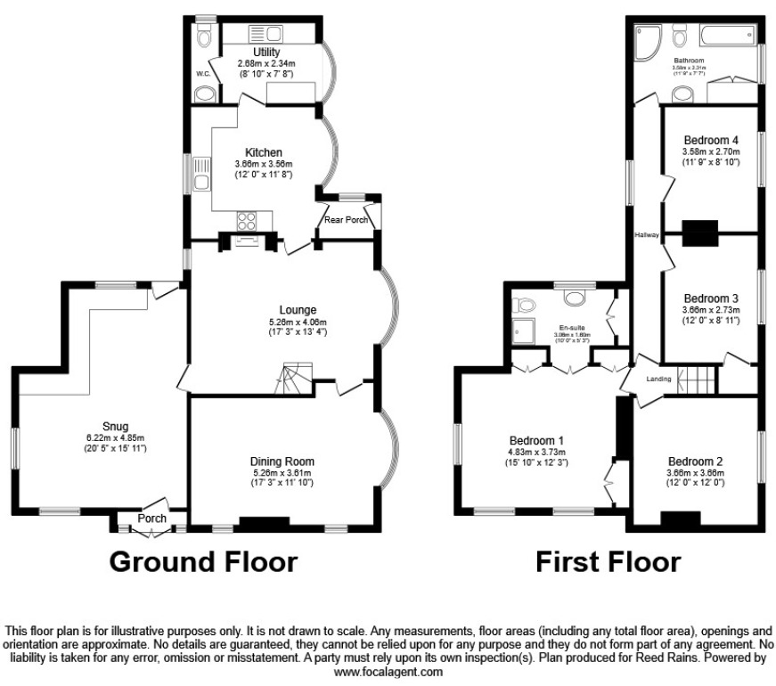 Floorplan of 4 bedroom Detached Property for sale, Shebdon, Stafford, Staffordshire, ST20