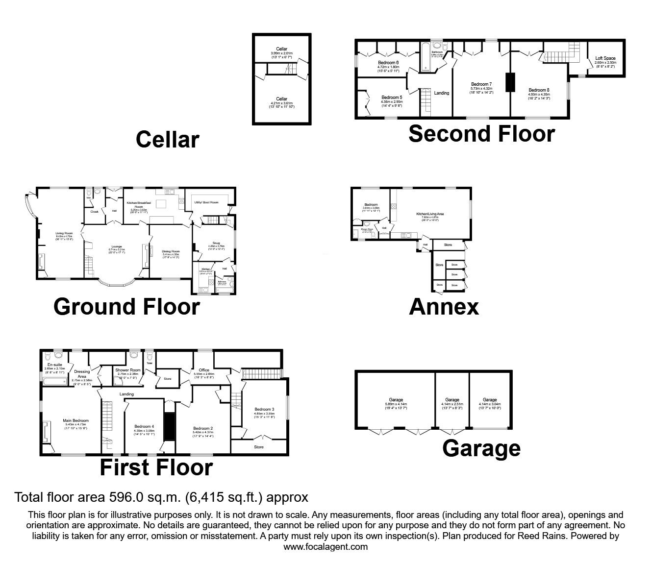 Floorplan of 9 bedroom Detached House for sale, Wincote Lane, Eccleshall, Staffordshire, ST21