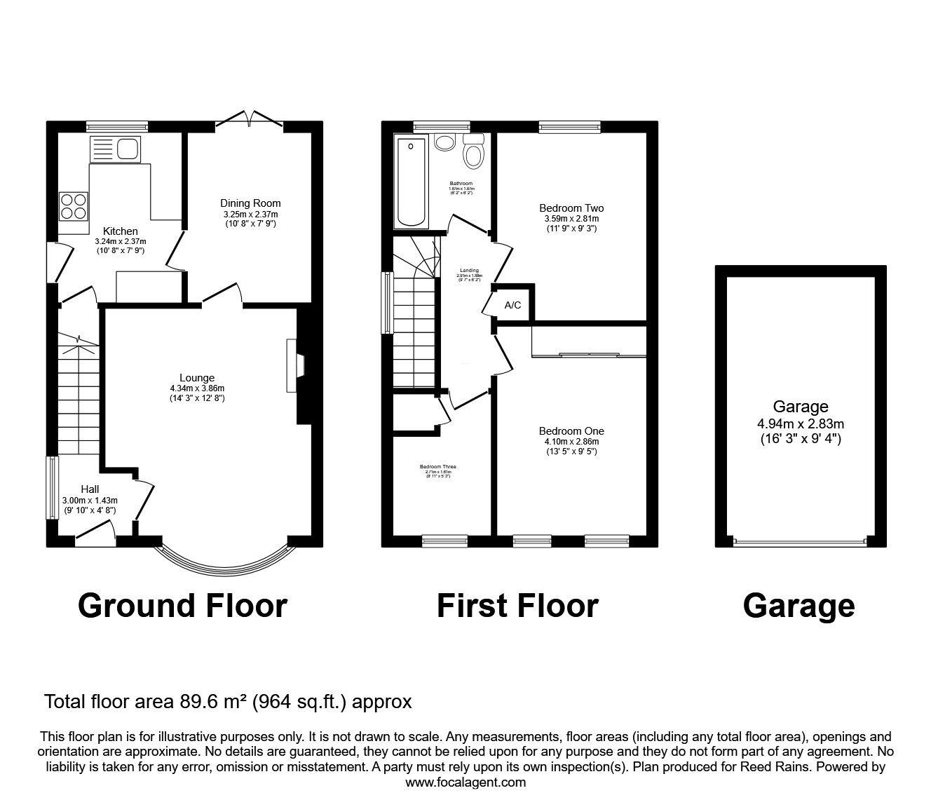 Floorplan of 3 bedroom Detached House for sale, Cartwright Drive, Gnosall, Staffordshire, ST20