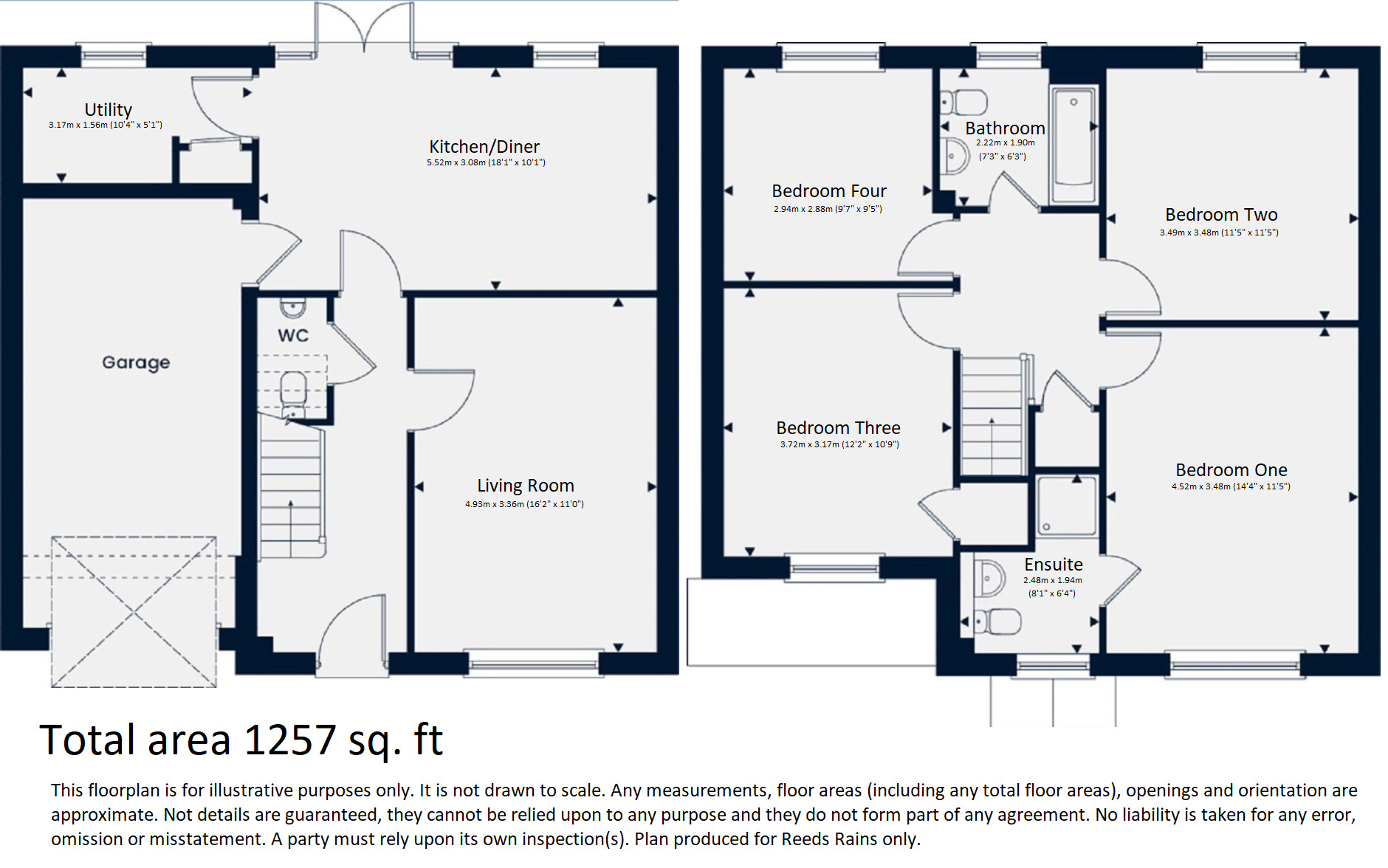 Floorplan of 4 bedroom Detached House for sale, Galloway Drive, Market Drayton, Shropshire, TF9