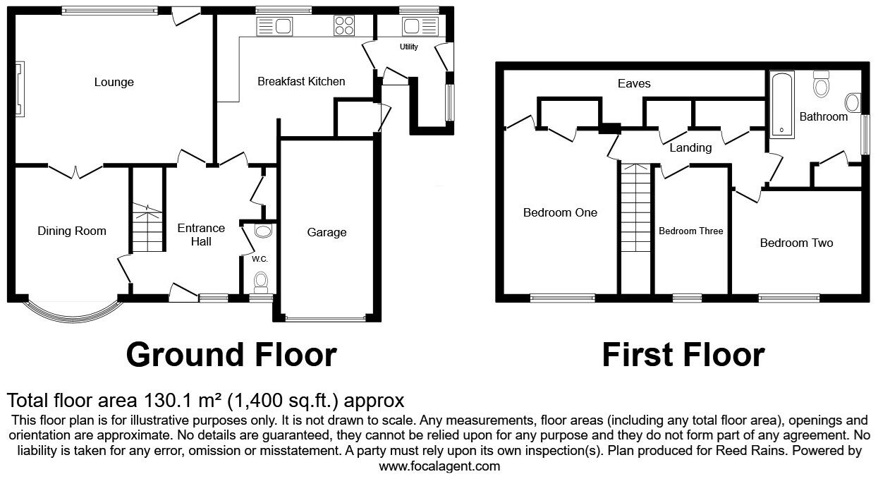 Floorplan of 3 bedroom Detached House for sale, Newport Road, Haughton, Staffordshire, ST18