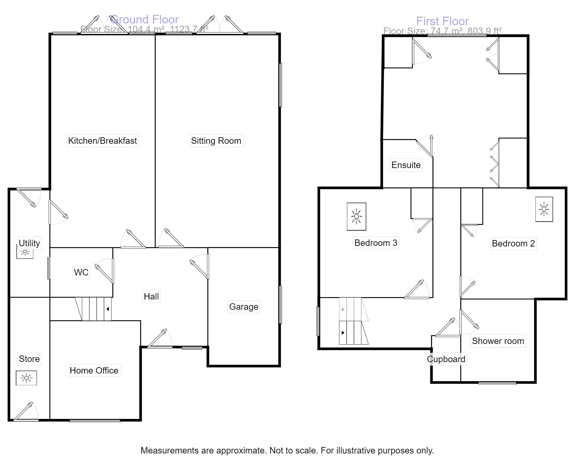 Floorplan of 3 bedroom Detached House for sale, Village Street, Harvington, Worcestershire, WR11