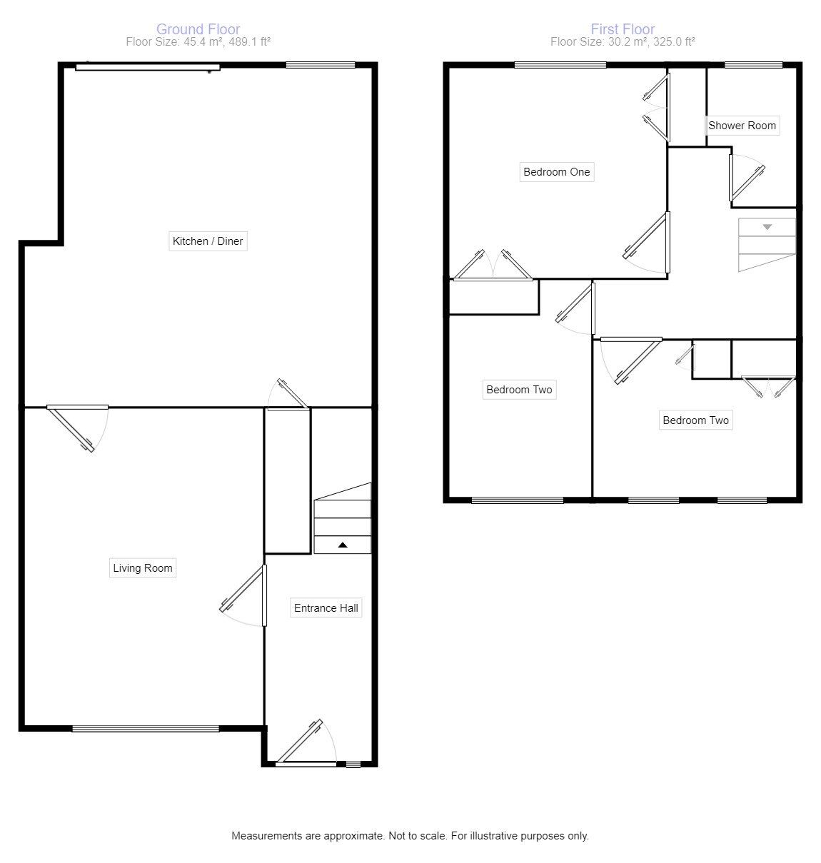 Floorplan of 3 bedroom Mid Terrace House for sale, Fountain Gardens, Evesham, Worcestershire, WR11