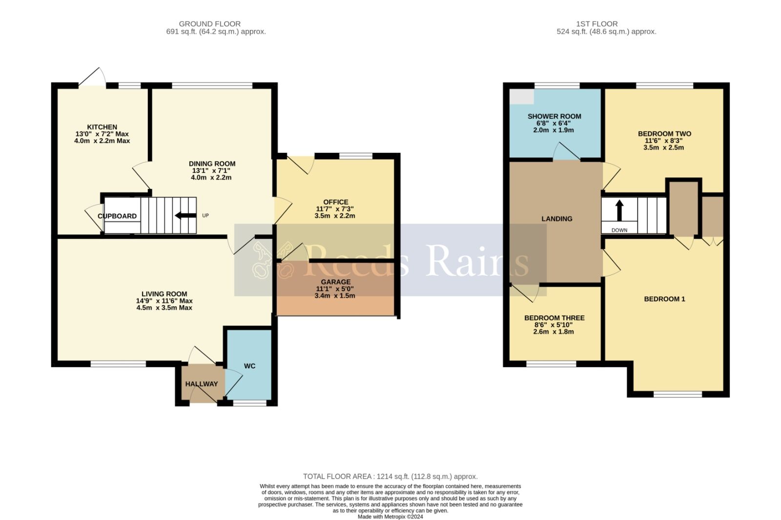 Floorplan of 3 bedroom Semi Detached House for sale, Peninsula Road, Brockhill Village, Worcester, WR5