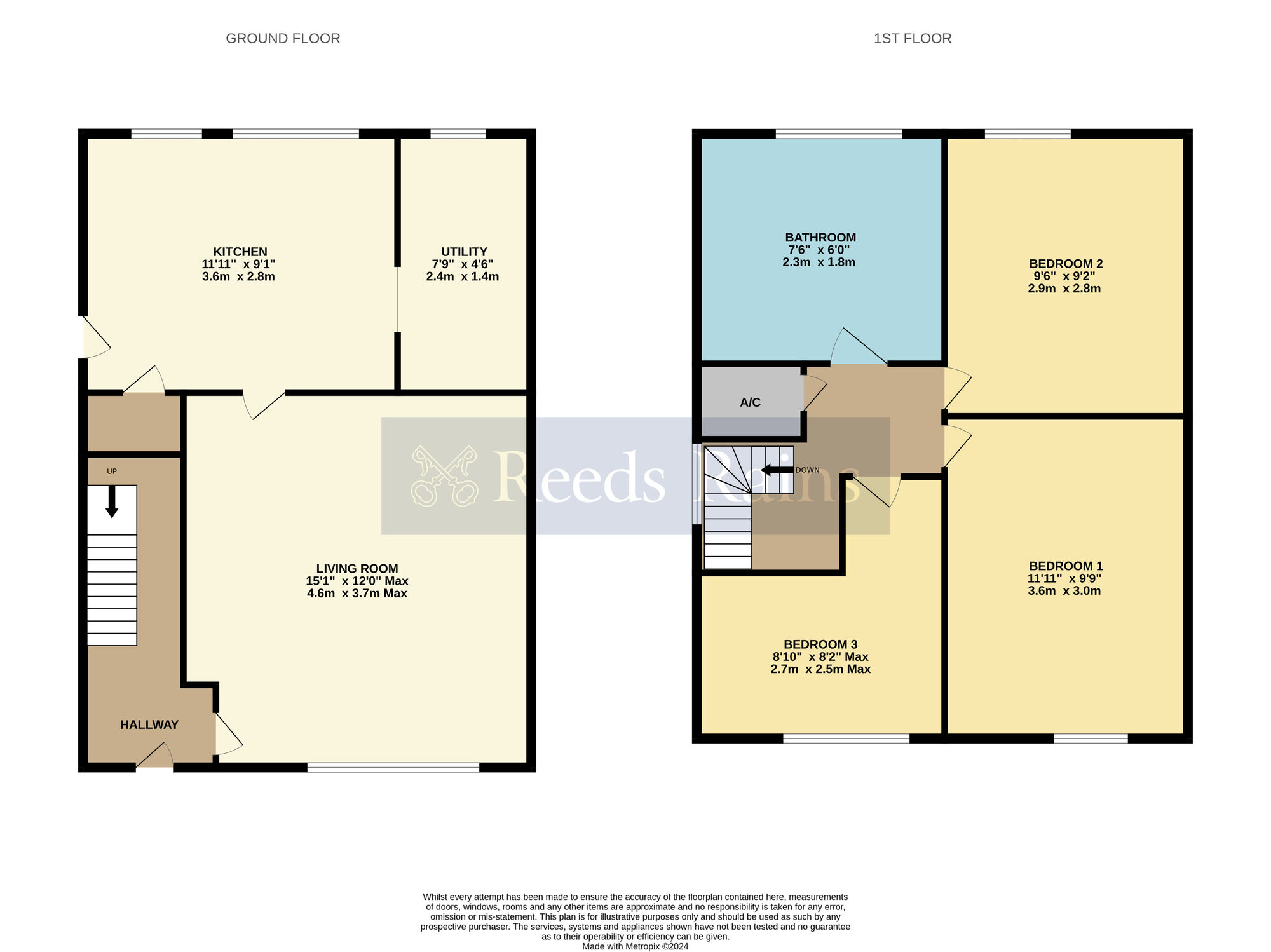 Floorplan of 3 bedroom Semi Detached House for sale, Blackpole Road, Worcester, WR4