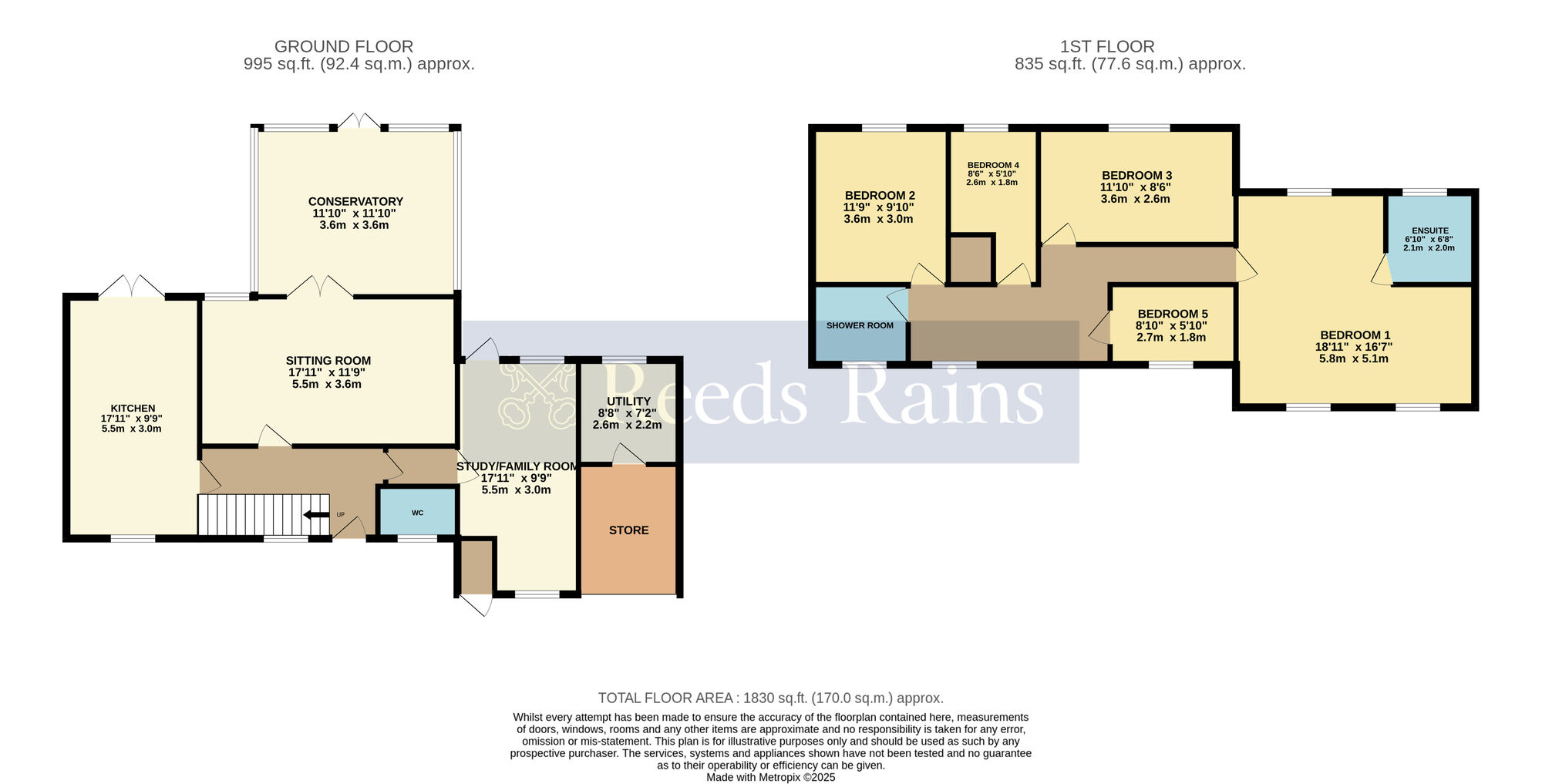 Floorplan of 5 bedroom Detached House for sale, Hays Close, Willersey, Gloucestershire, WR12