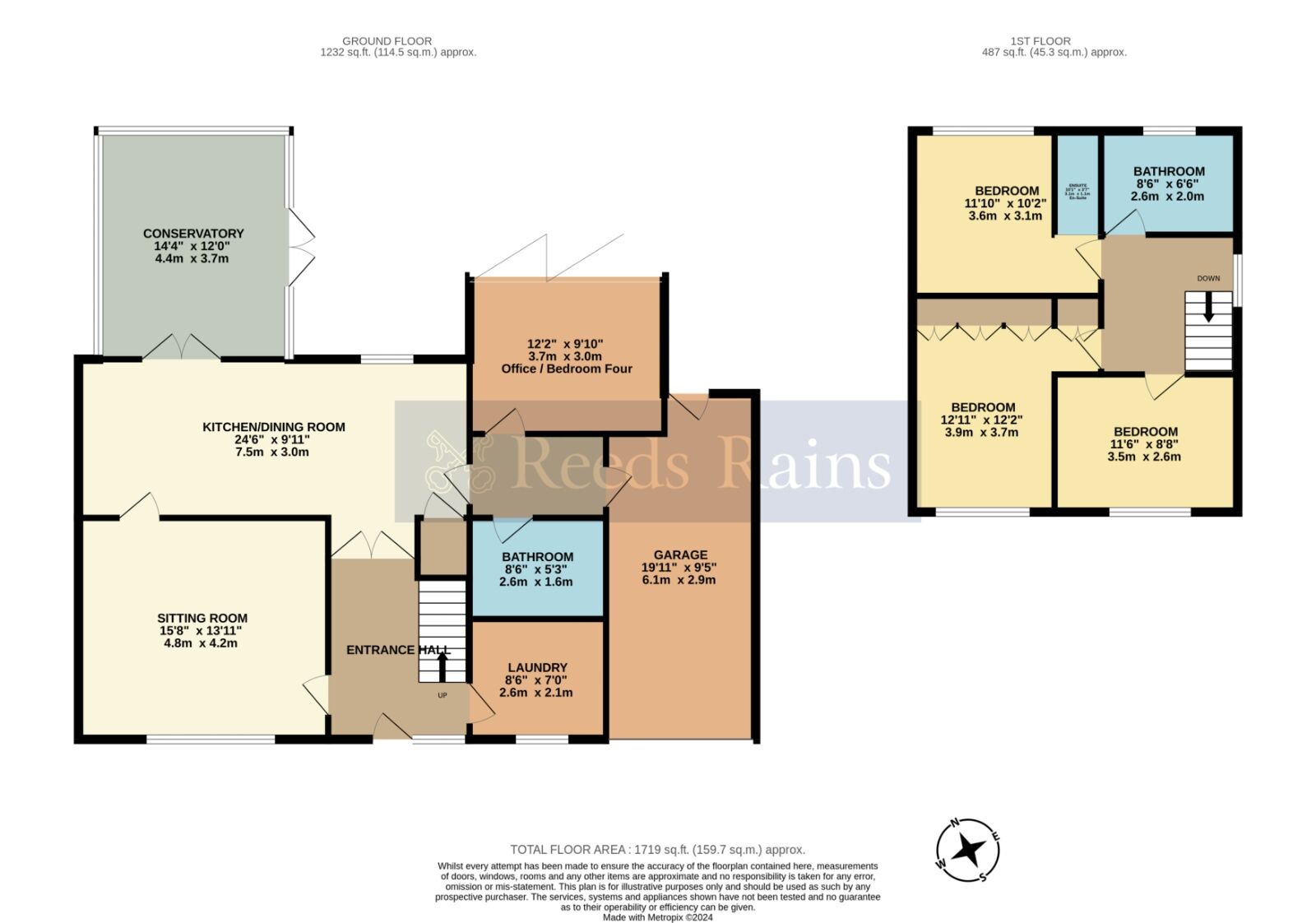 Floorplan of 3 bedroom Detached House for sale, Shinehill Lane, South Littleton, Worcestershire, WR11