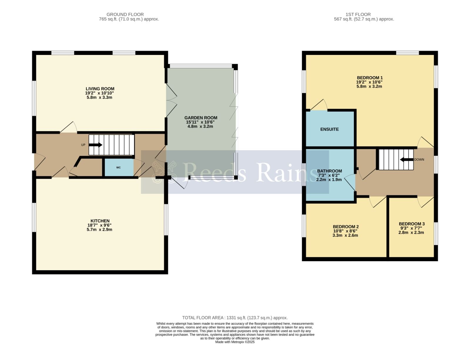 Floorplan of 3 bedroom Detached House for sale, Strawberry Place, Pershore, Worcestershire, WR10