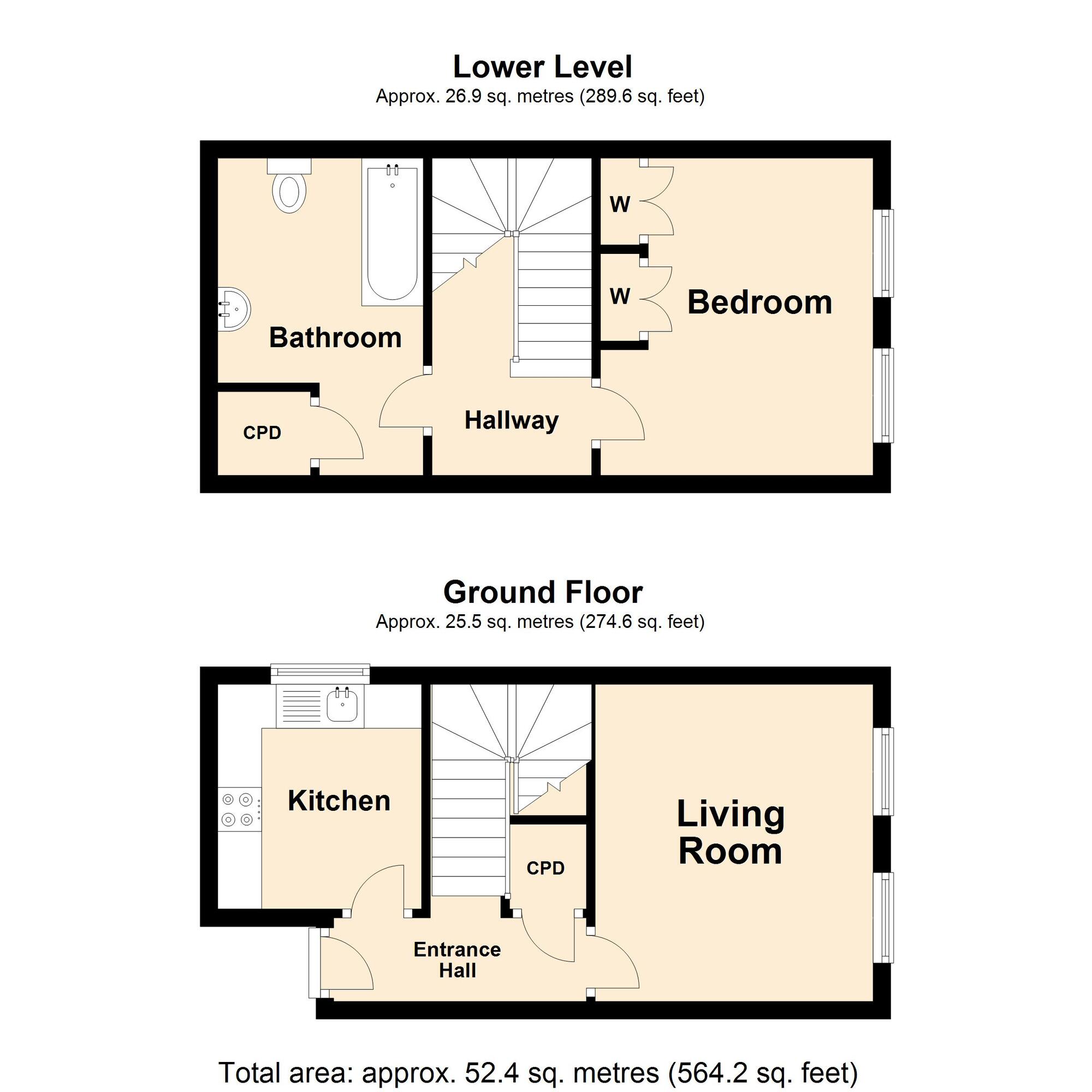 Floorplan of 1 bedroom  Flat for sale, Eastcliffe Heights, Radnor Bridge Road, Folkestone, CT20