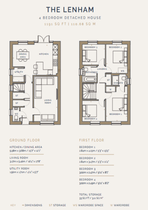 Floorplan of 4 bedroom Detached House for sale, Poppy Fields, Hawkinge, CT18