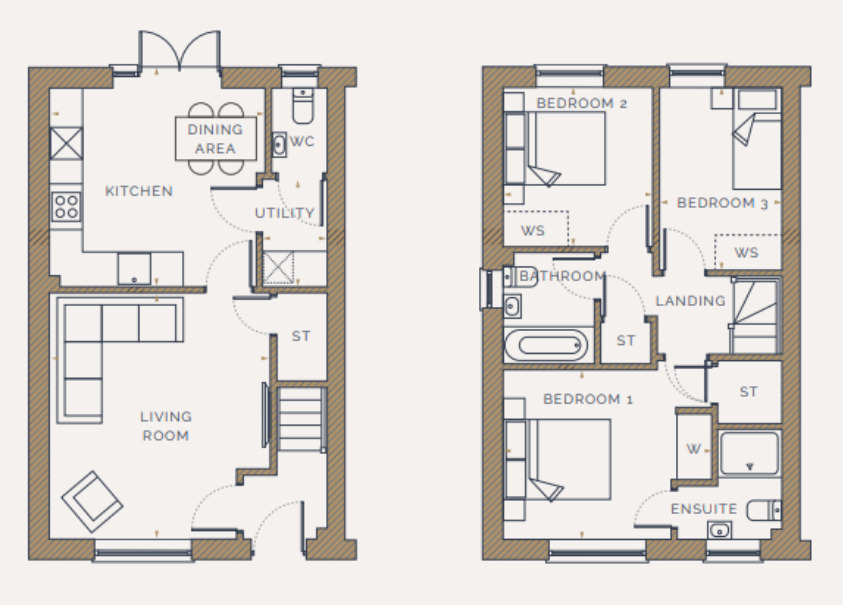 Floorplan of 3 bedroom Semi Detached House for sale, Poppy Fields, Hawkinge, CT18