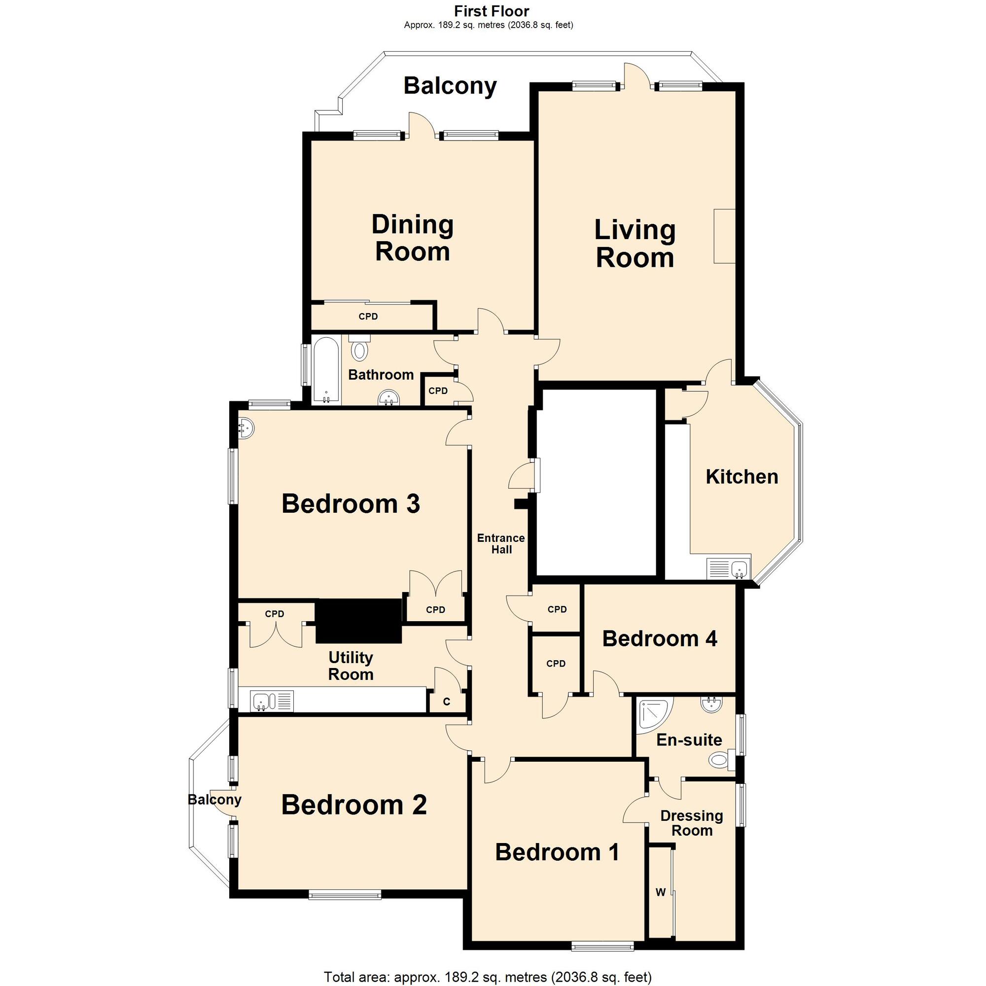 Floorplan of 4 bedroom  Flat for sale, Sandgate Road, Folkestone, Kent, CT20