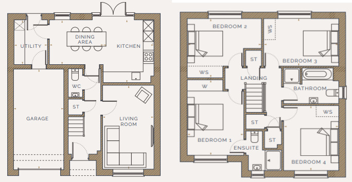 Floorplan of 4 bedroom Detached House for sale, Coningsby Road, Hawkinge, Kent, CT18