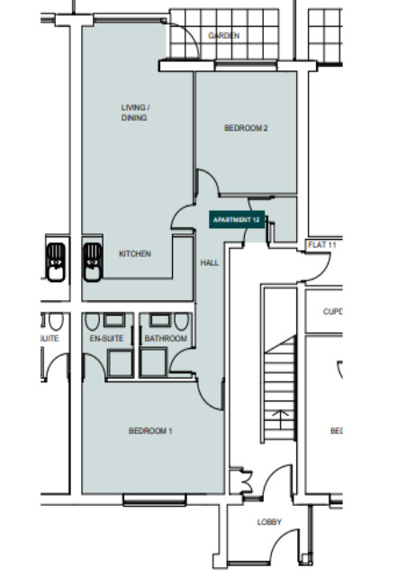 Floorplan of 2 bedroom  Flat for sale, South Road, Hythe, Kent, CT21