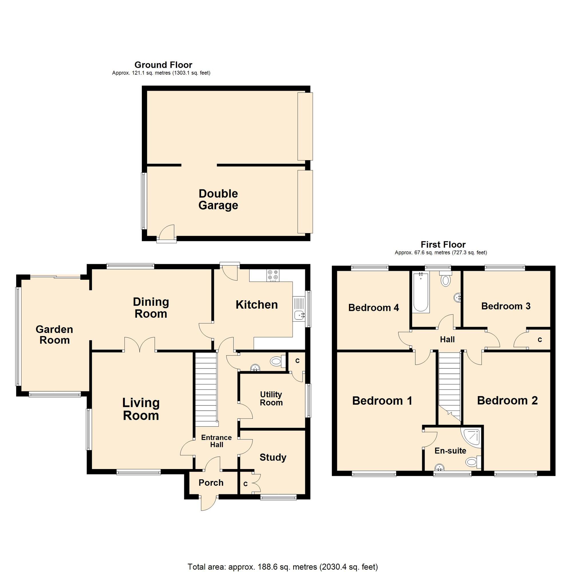 Floorplan of 4 bedroom Detached House for sale, Elizabeth Drive, Capel-le-Ferne, Kent, CT18