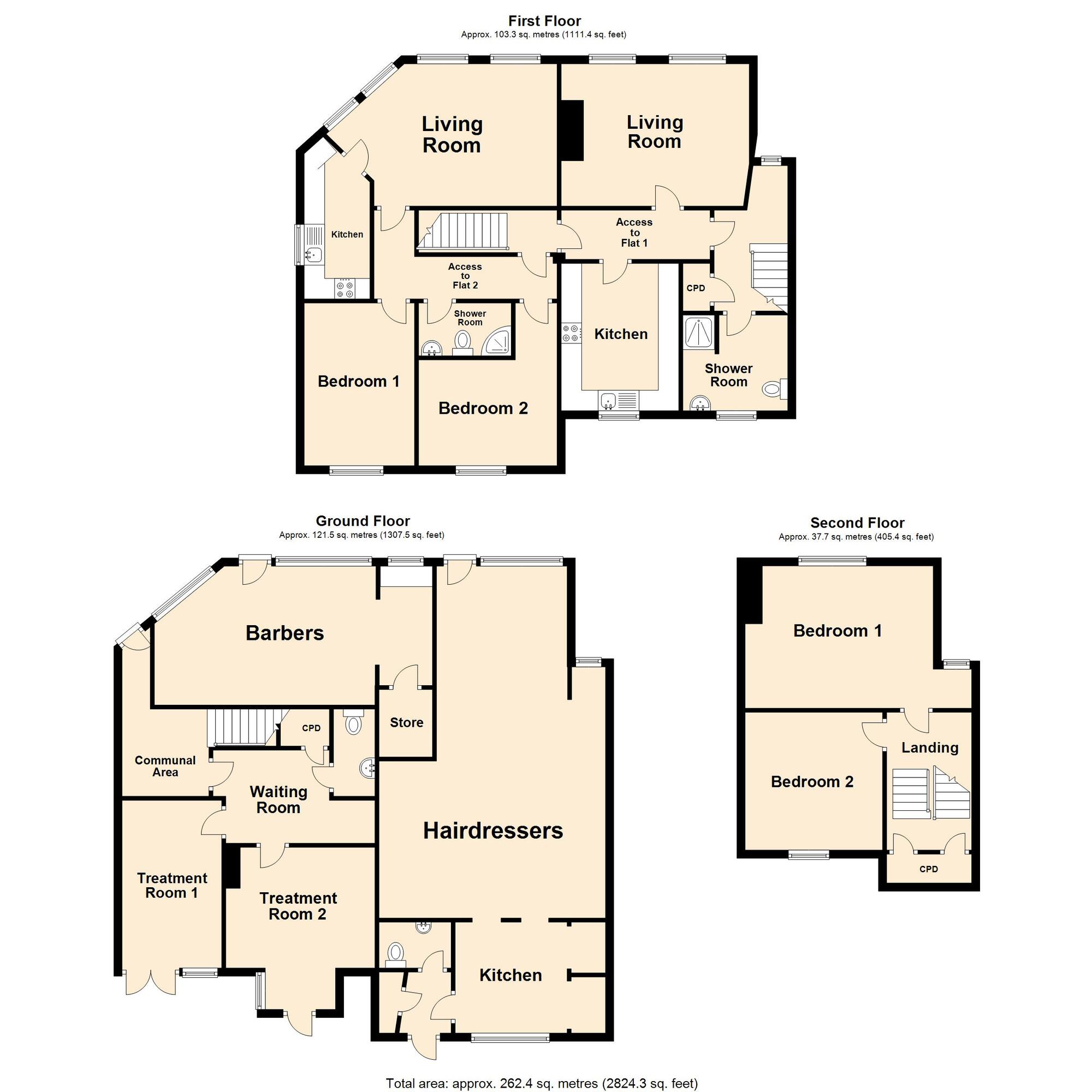 Floorplan of 4 bedroom Detached House for sale, Station Road, Lyminge, Kent, CT18