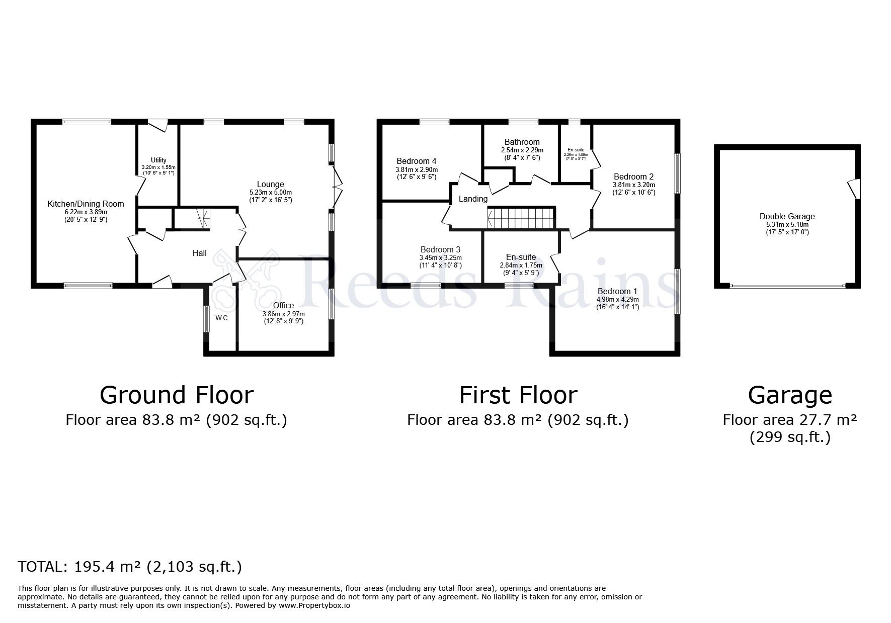 Floorplan of 4 bedroom Link Detached House for sale, Topiary Gardens, Bowgreave, Preston, PR3