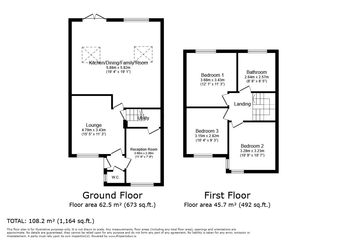 Floorplan of 3 bedroom Semi Detached House for sale, Windsor Gardens, Garstang, Lancashire, PR3