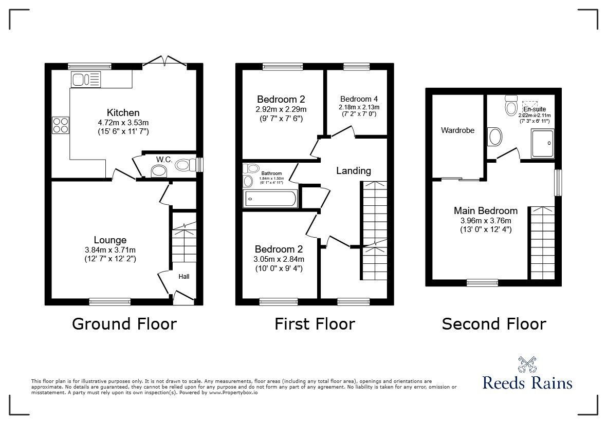 Floorplan of 4 bedroom Semi Detached House for sale, Waterhouse Close, Claughton-on-Brock, Lancashire, PR3