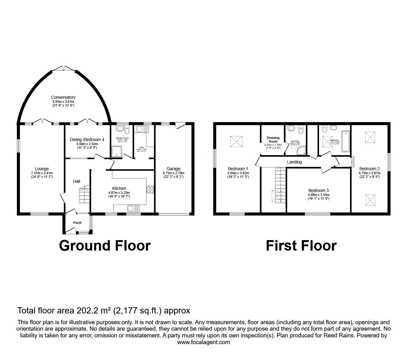 Floorplan of 3 bedroom Detached House for sale, New House Lane, Winmarleigh, Lancashire, PR3