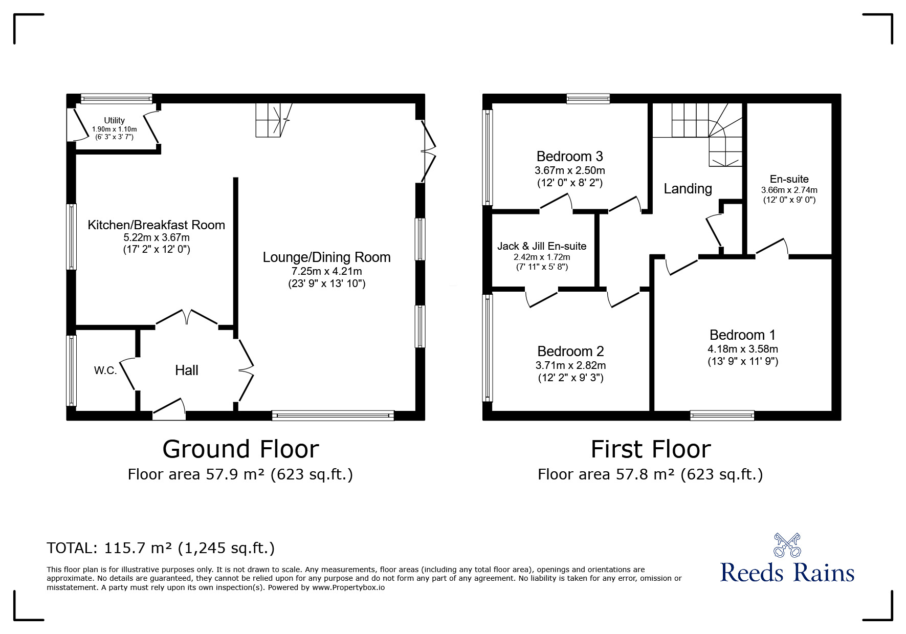 Floorplan of 3 bedroom Detached House for sale, Chapel Street, Great Eccleston, Lancashire, PR3