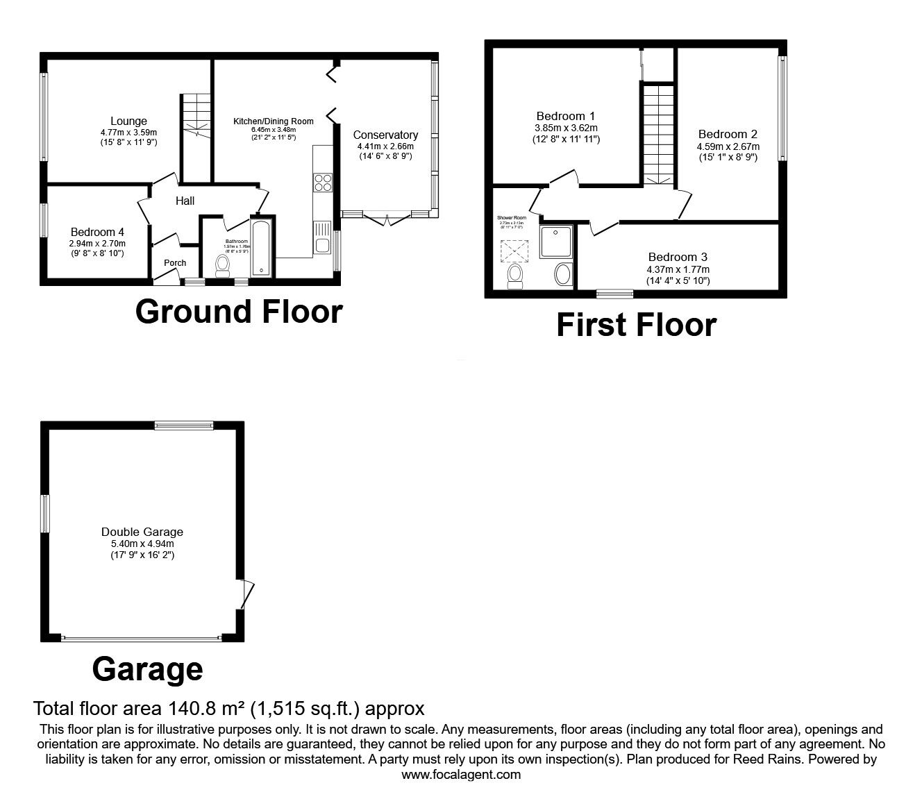 Floorplan of 4 bedroom Semi Detached House for sale, Brook Avenue, Scorton, Lancashire, PR3