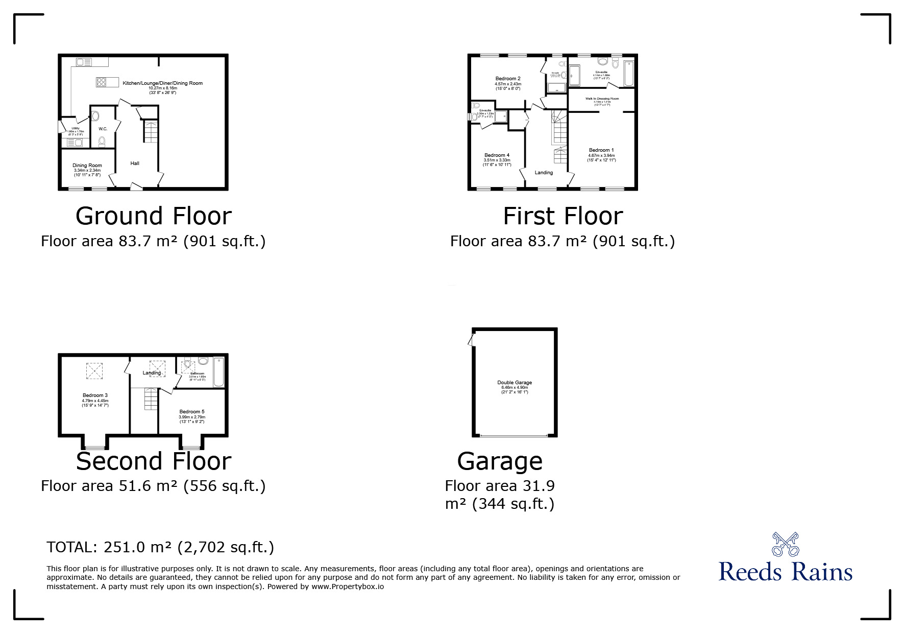 Floorplan of 5 bedroom Detached House for sale, Nightingale Way, Catterall, Lancashire, PR3