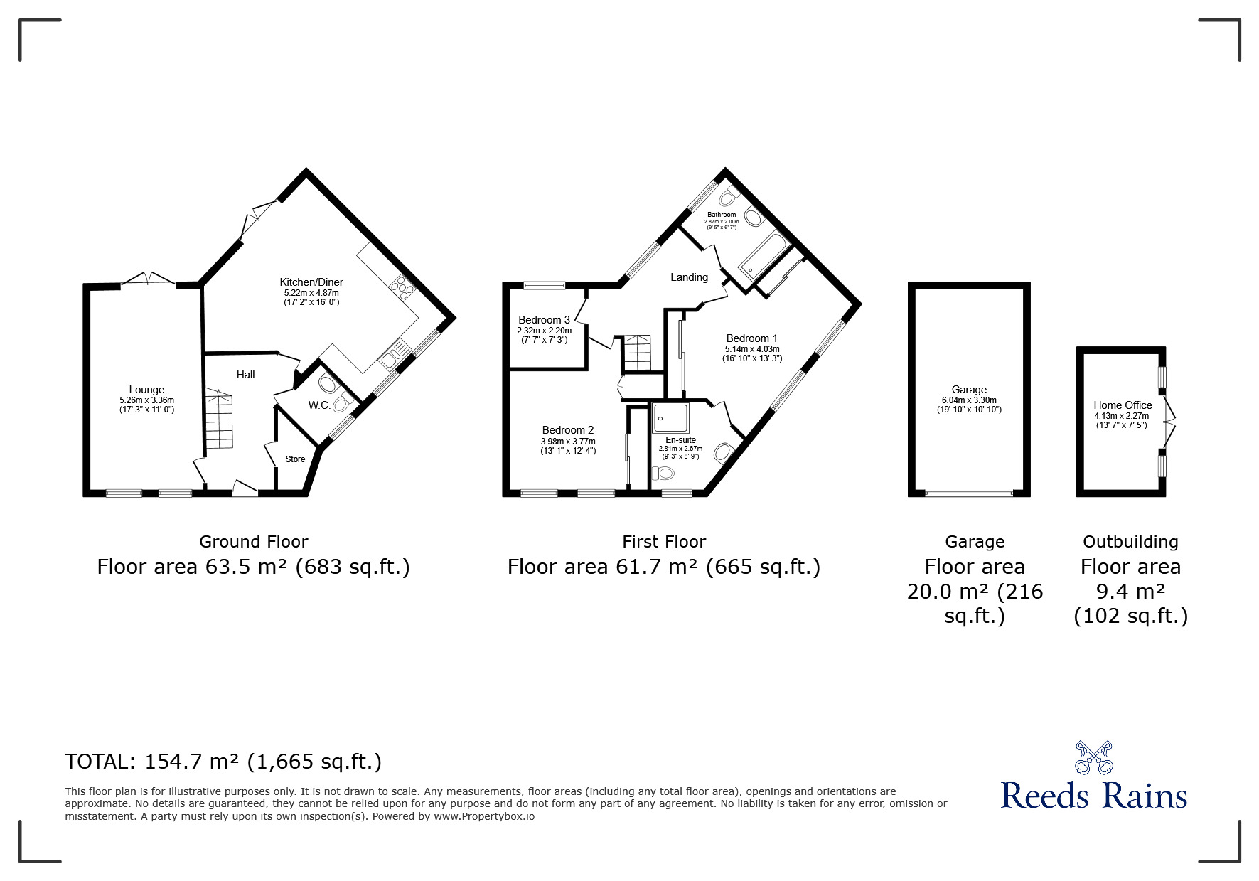 Floorplan of 3 bedroom Detached House for sale, Richardson Avenue, Garstang, Lancashire, PR3