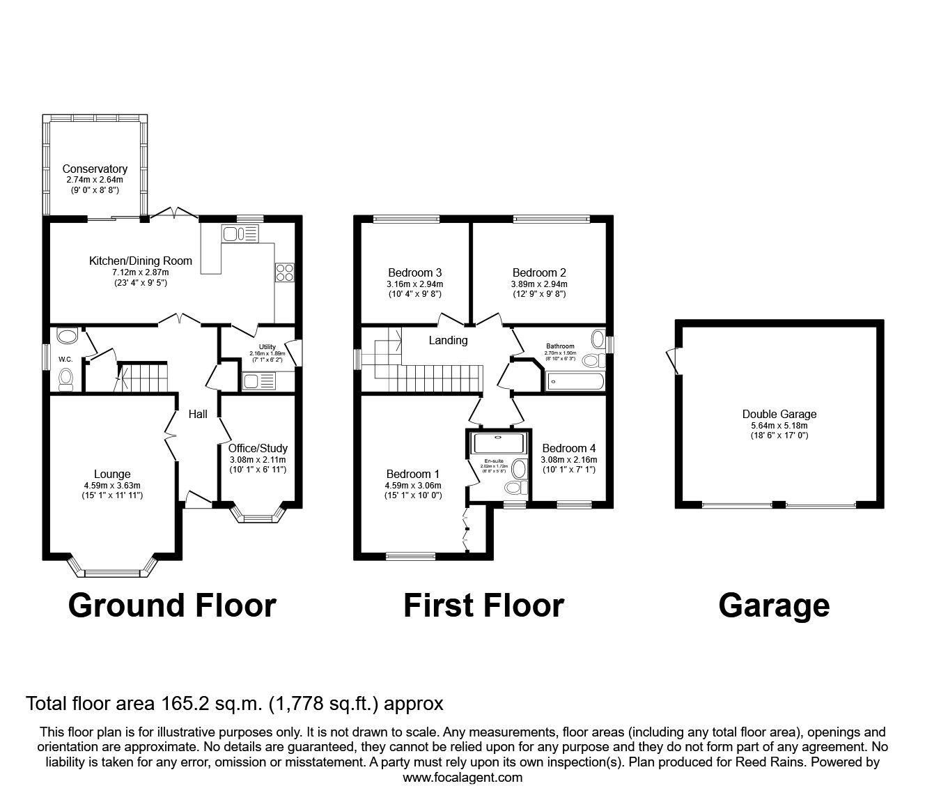 Floorplan of 4 bedroom Detached House for sale, Burghley Brow, Claughton-on-Brock, Lancashire, PR3