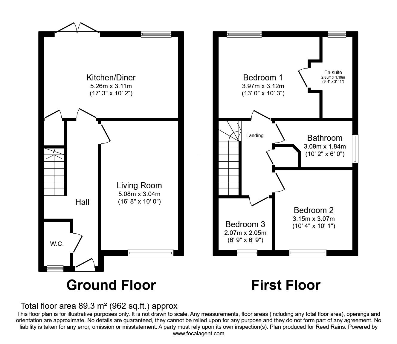 Floorplan of 3 bedroom Semi Detached House for sale, Georges Grove, Pilling, Lancashire, PR3