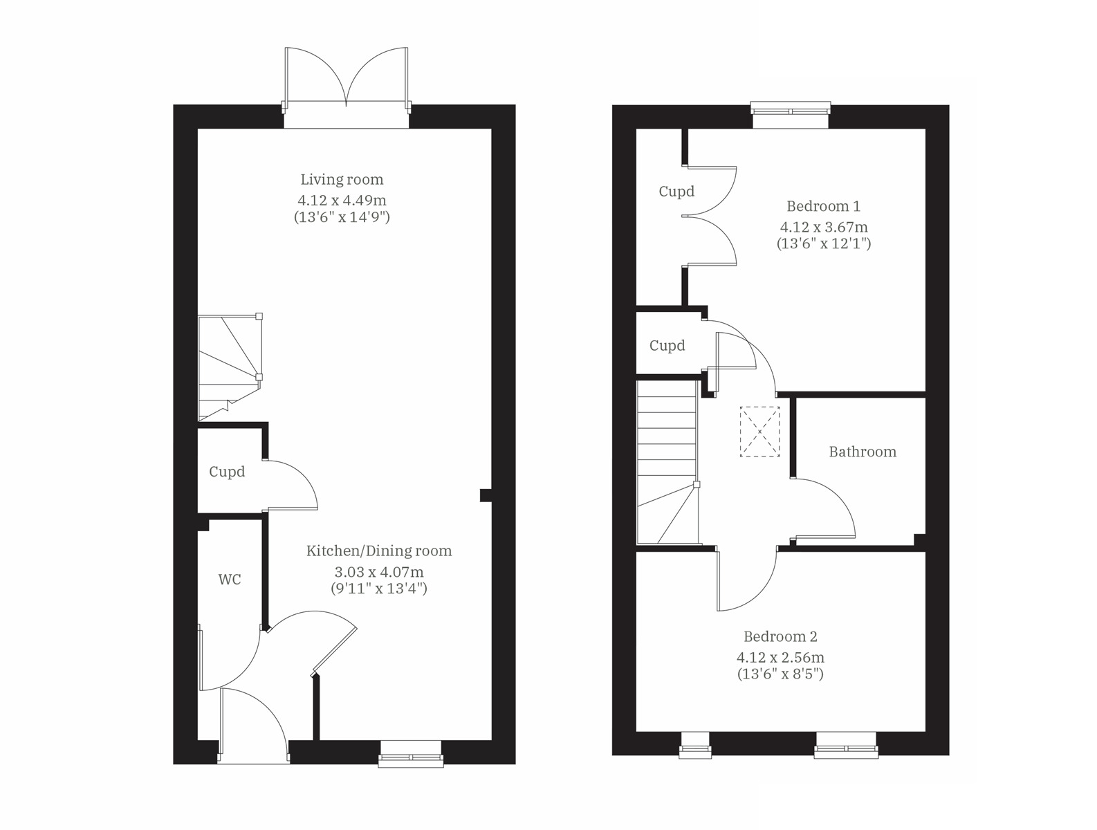 Floorplan of 2 bedroom End Terrace House for sale, Umpire Drive, Forton, Lancashire, PR3