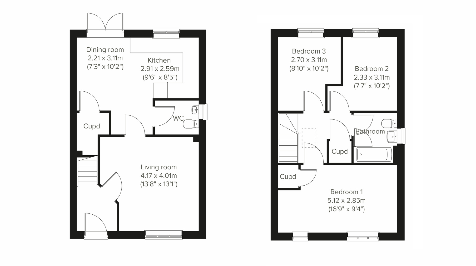 Floorplan of 3 bedroom Semi Detached House for sale, Umpire Drive, Forton, Lancashire, PR3