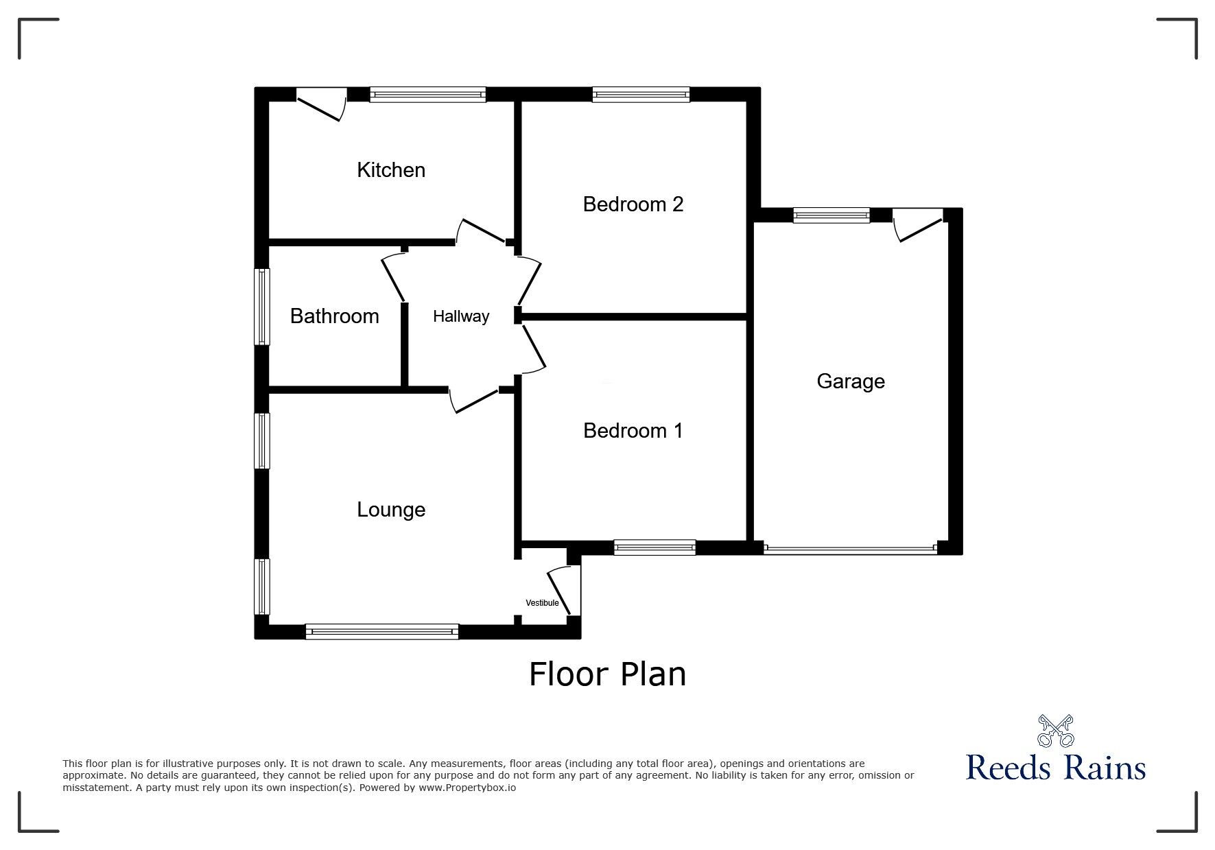 Floorplan of 2 bedroom Detached Bungalow for sale, Broad Oak Avenue, Garstang, Preston, PR3