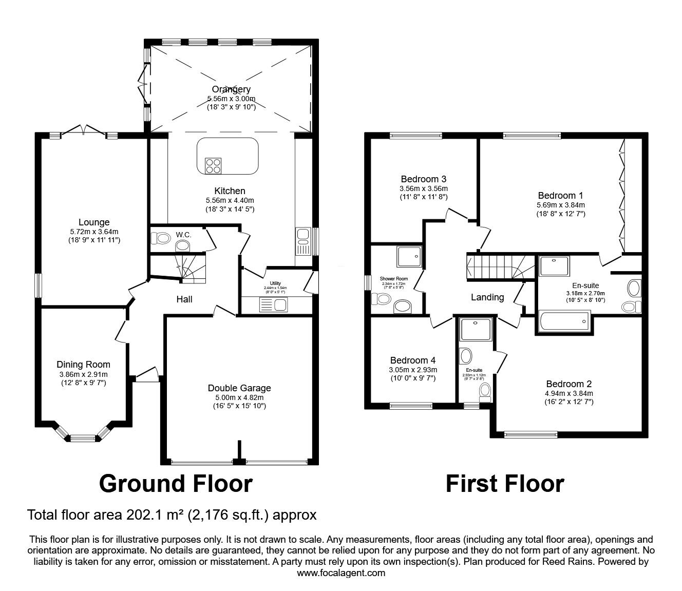 Floorplan of 4 bedroom Detached House for sale, Broom Hill Coppice, Cabus, Lancashire, PR3