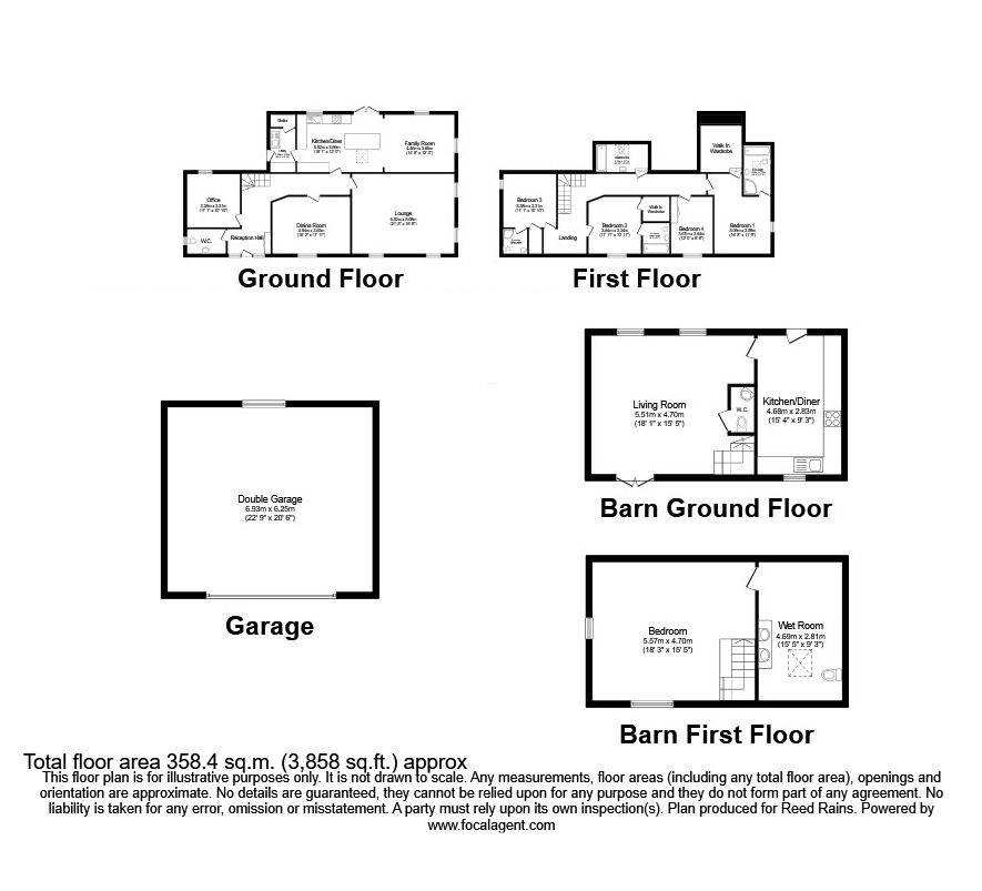 Floorplan of 4 bedroom Detached House for sale, Park Lane, Forton, Lancashire, PR3