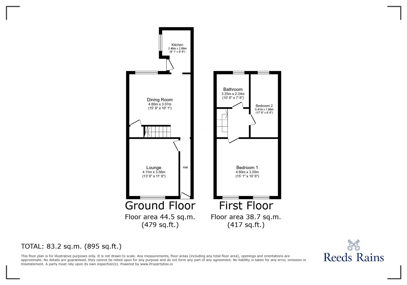 Floorplan of 2 bedroom Mid Terrace Property for sale, Church Street, Garstang, Lancashire, PR3