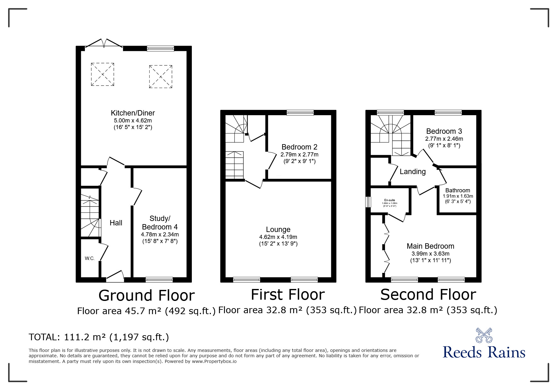 Floorplan of 4 bedroom  House for sale, Spalding Avenue, Garstang, Lancashire, PR3