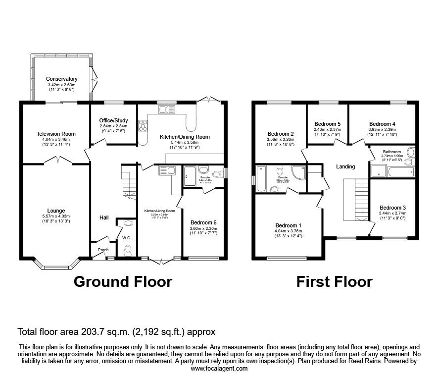 Floorplan of 6 bedroom Detached House for sale, Burghley Brow, Claughton-on-Brock, Lancashire, PR3