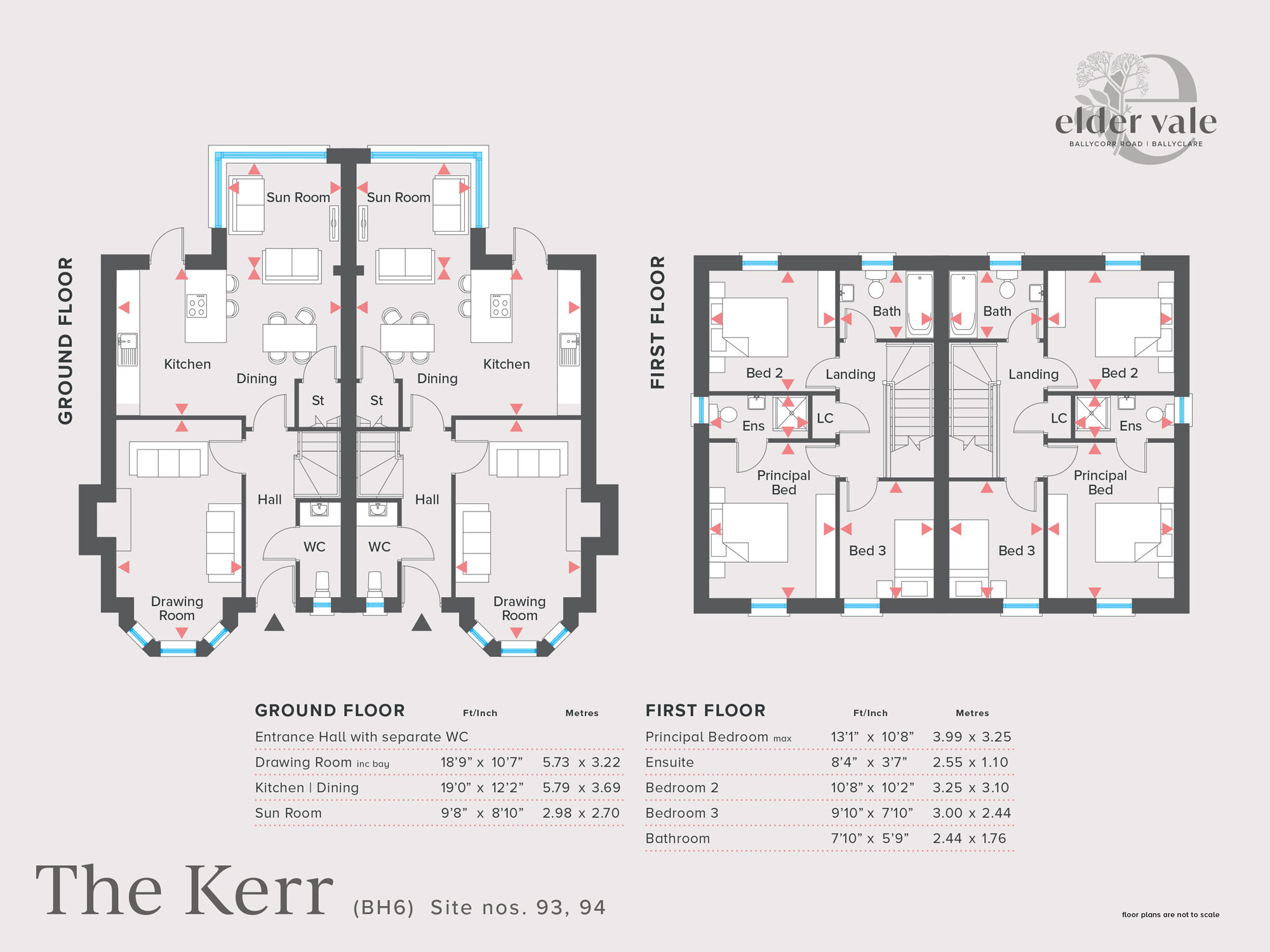 Floorplan of 3 bedroom Semi Detached House for sale, Elder Vale, Ballycorr Road, Ballyclare, BT39