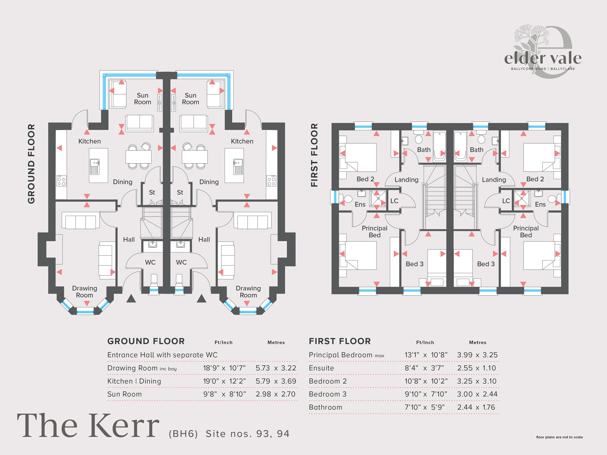 Floorplan of 3 bedroom Semi Detached House for sale, Elder Vale, Ballycorr Road, Ballyclare, BT39