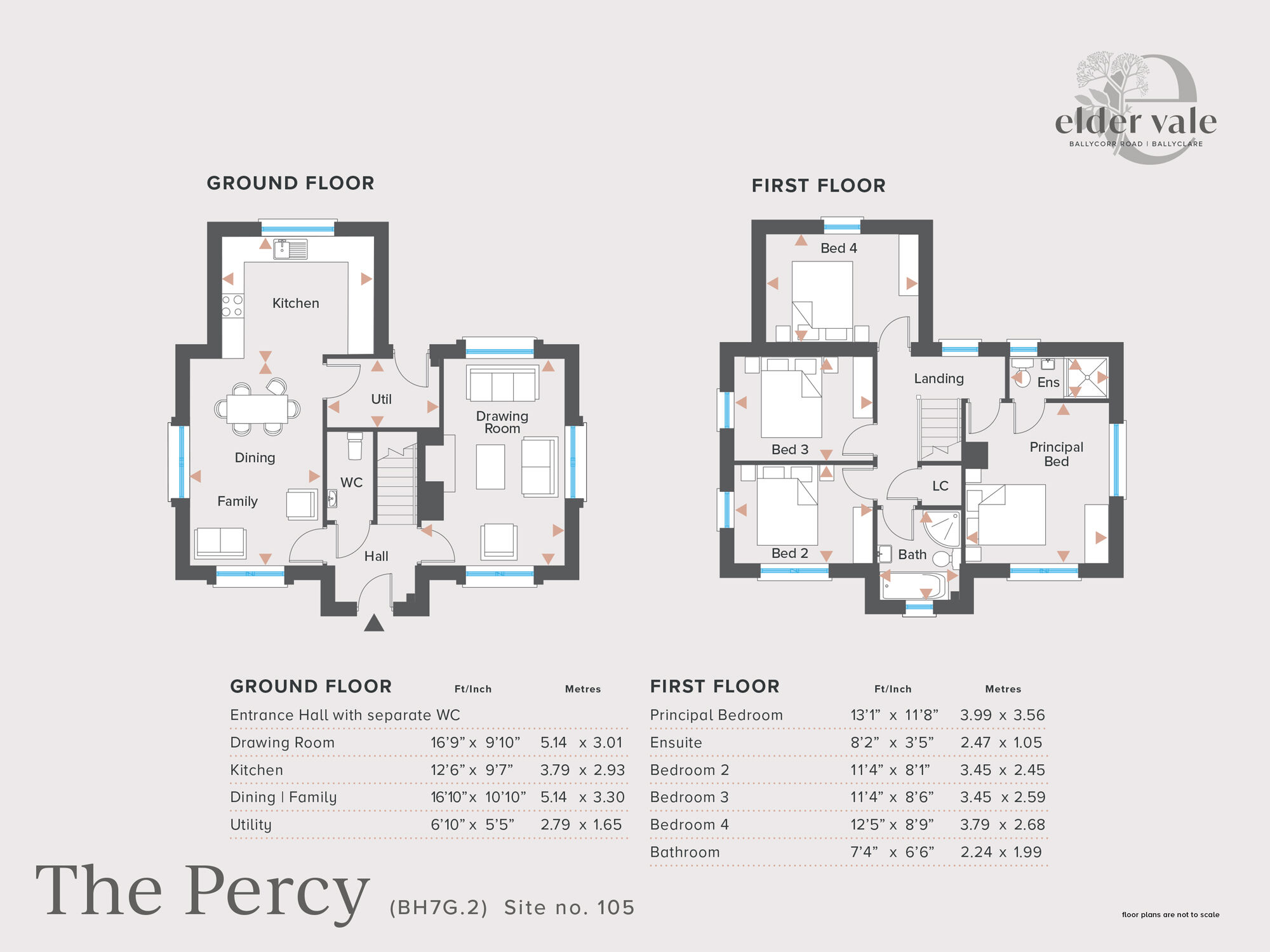 Floorplan of 4 bedroom Detached House for sale, Elder Vale, Ballycorr Road, Ballyclare, BT39