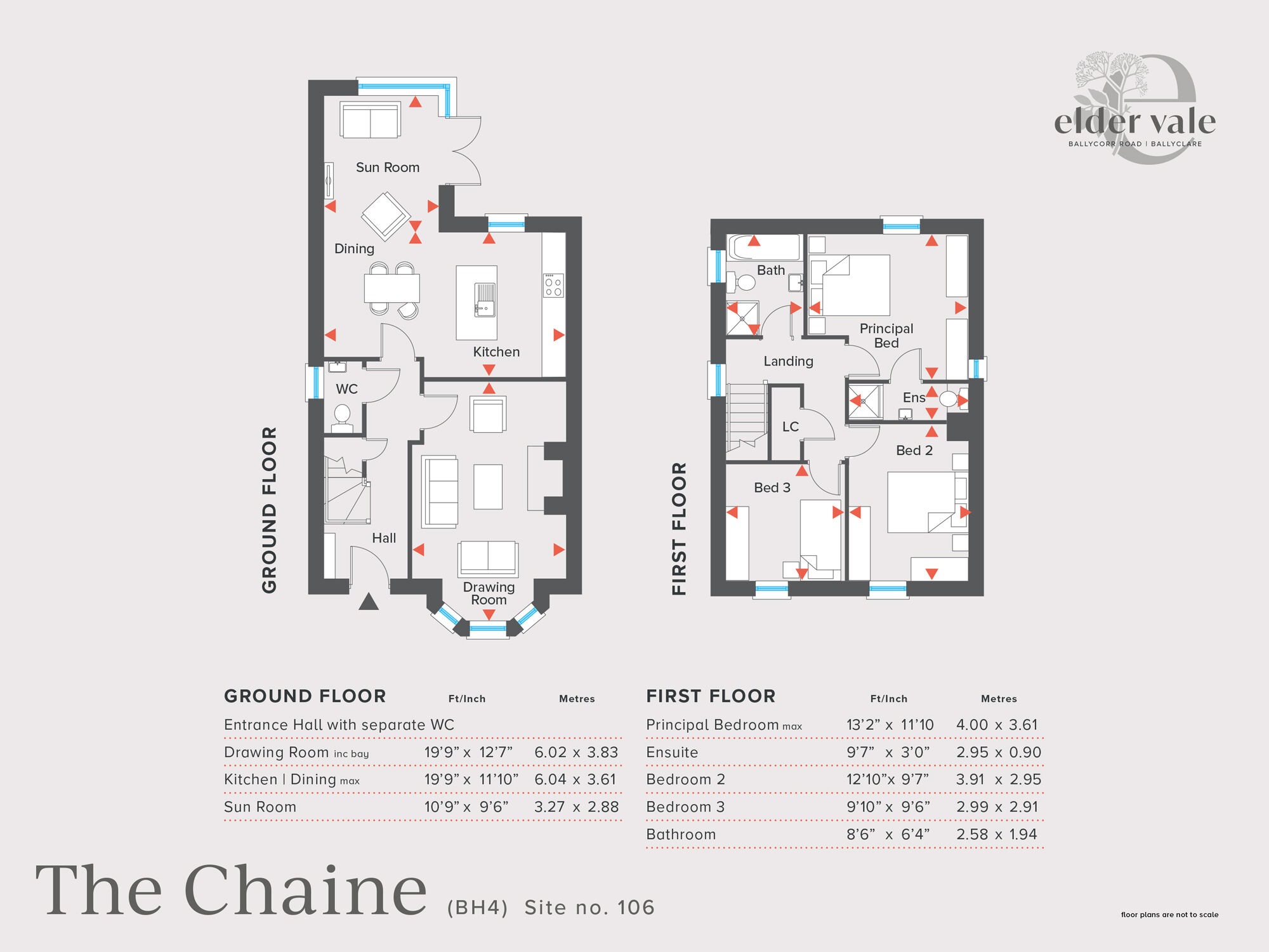 Floorplan of 3 bedroom Detached House for sale, Elder Vale, Ballycorr Road, Ballyclare, BT39