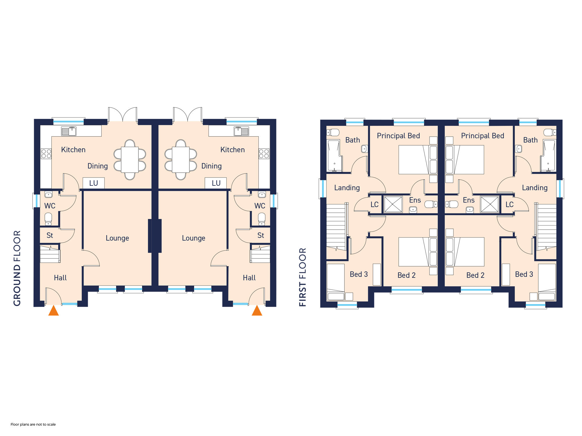 Floorplan of 3 bedroom Semi Detached House for sale, Spinners Gate, Doagh Road, Newtownabbey, BT36