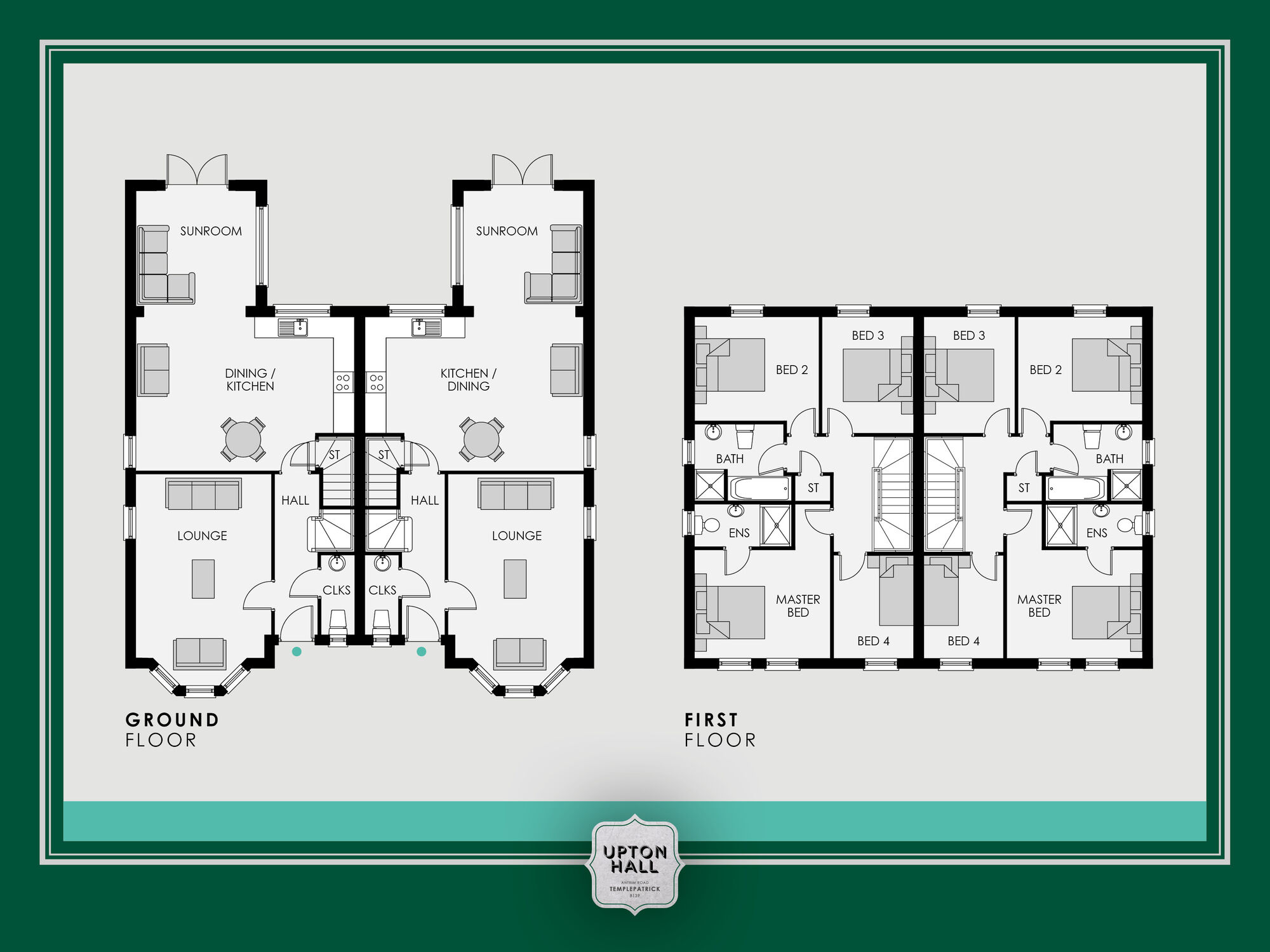 Floorplan of 4 bedroom Semi Detached House for sale, Upton Hall, Antrim Road, Templepatrick, BT39