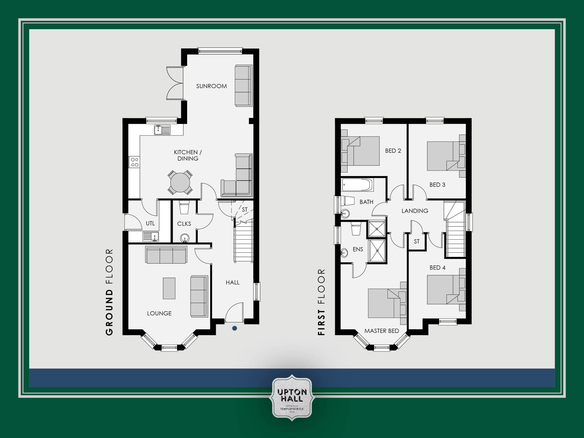 Floorplan of 4 bedroom Detached House for sale, Upton Hall, Antrim Road, Templepatrick, BT39