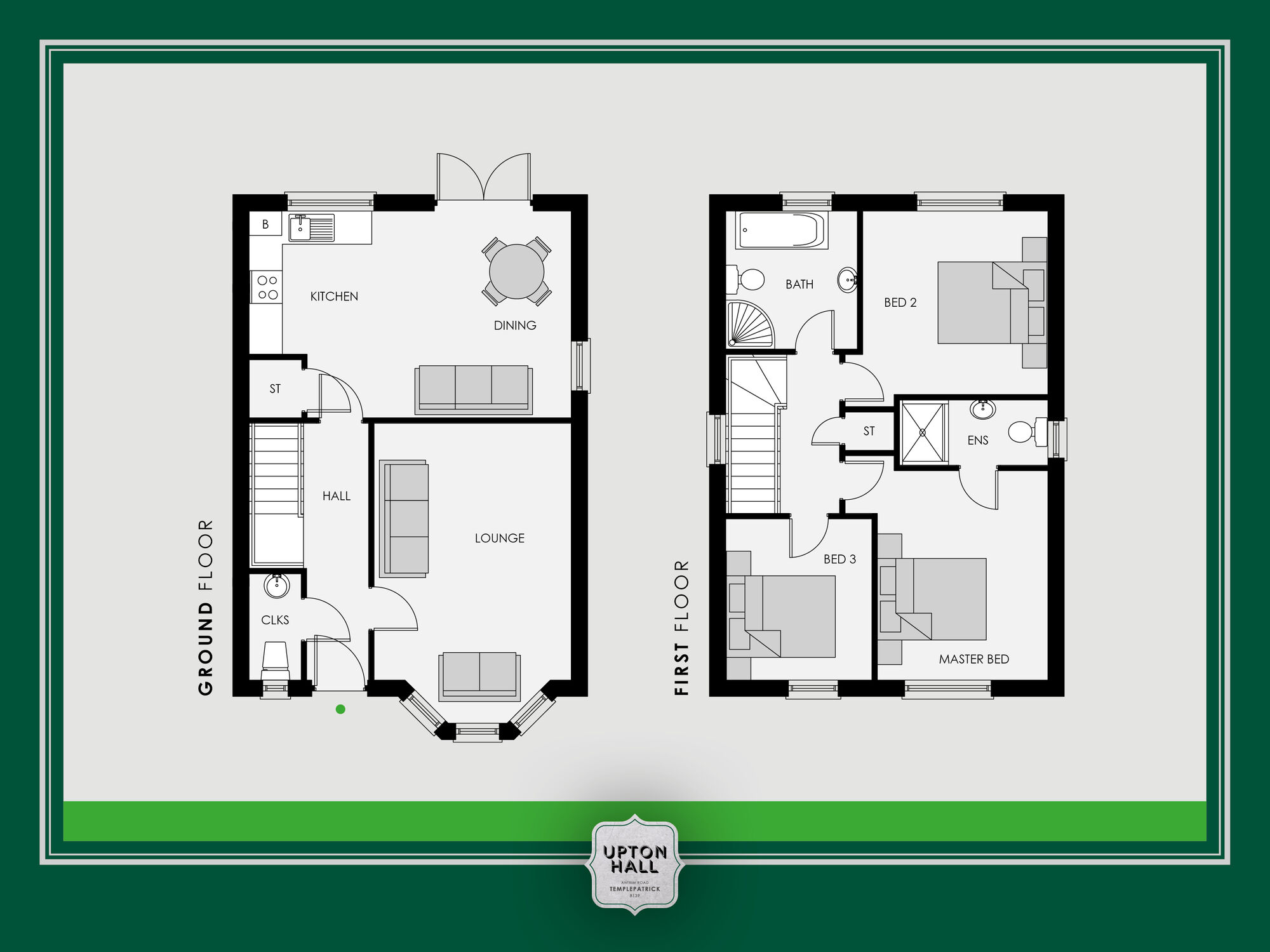 Floorplan of 3 bedroom Detached House for sale, Upton Hall, Antrim Road, Templepatrick, BT39