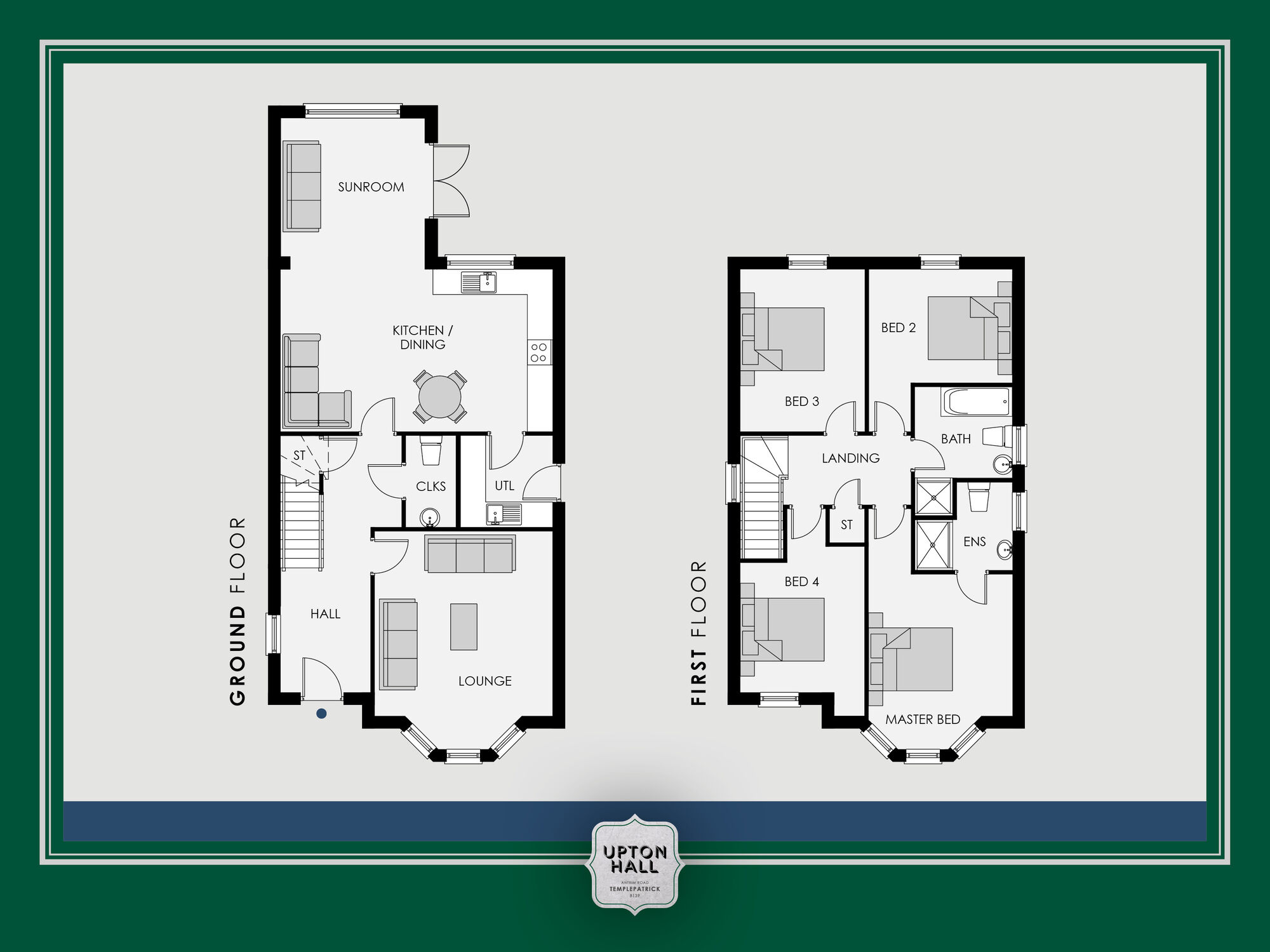 Floorplan of 4 bedroom Detached House for sale, Upton Hall, Antrim Road, Templepatrick, BT39