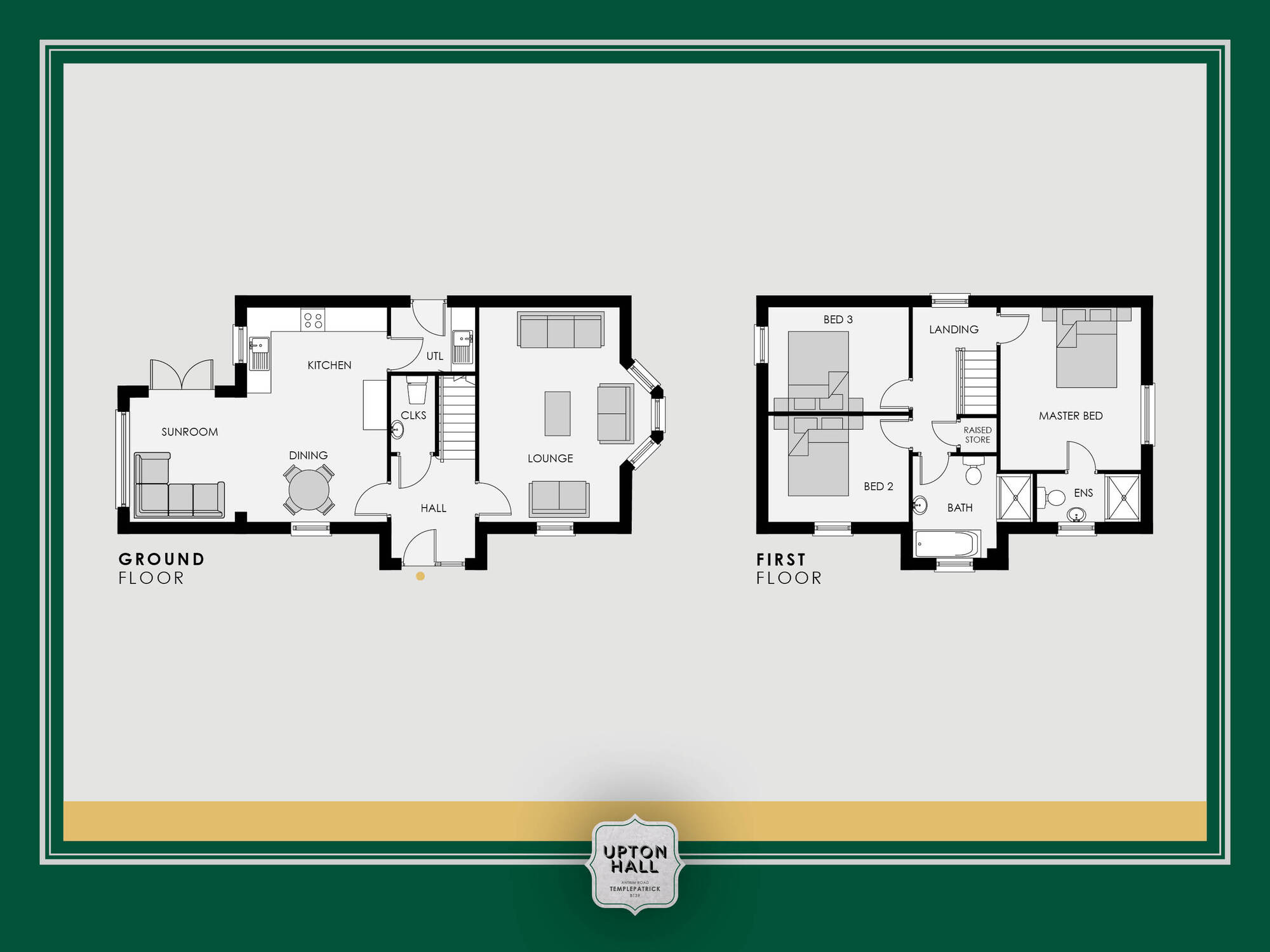 Floorplan of 3 bedroom Detached House for sale, Upton Hall, Antrim Road, Templepatrick, BT39