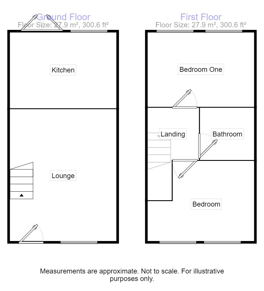 Floorplan of 2 bedroom Mid Terrace House to rent, Brosscroft Village, Hadfield, Derbyshire, SK13